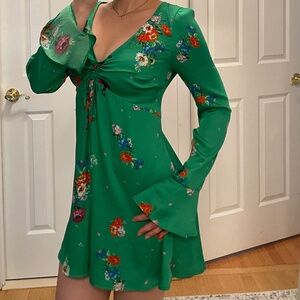 Free People Green Floral Dress